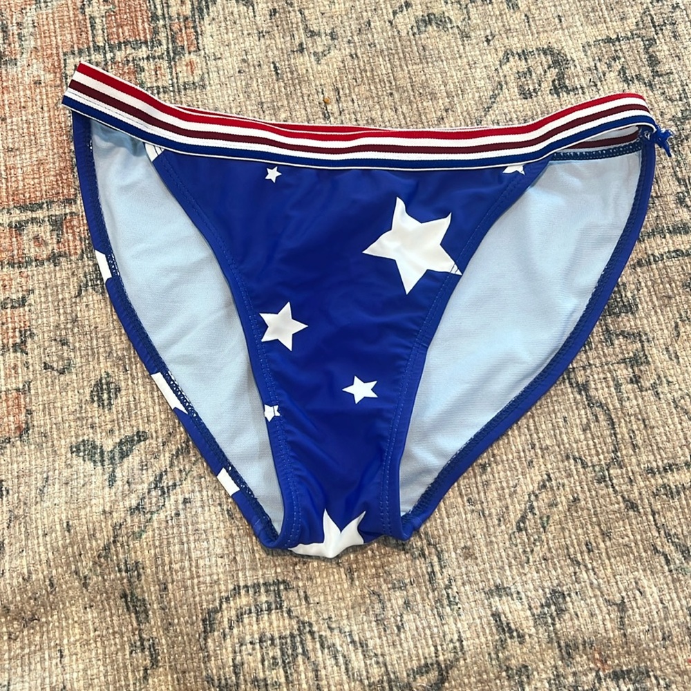 American flag themed swim bottoms